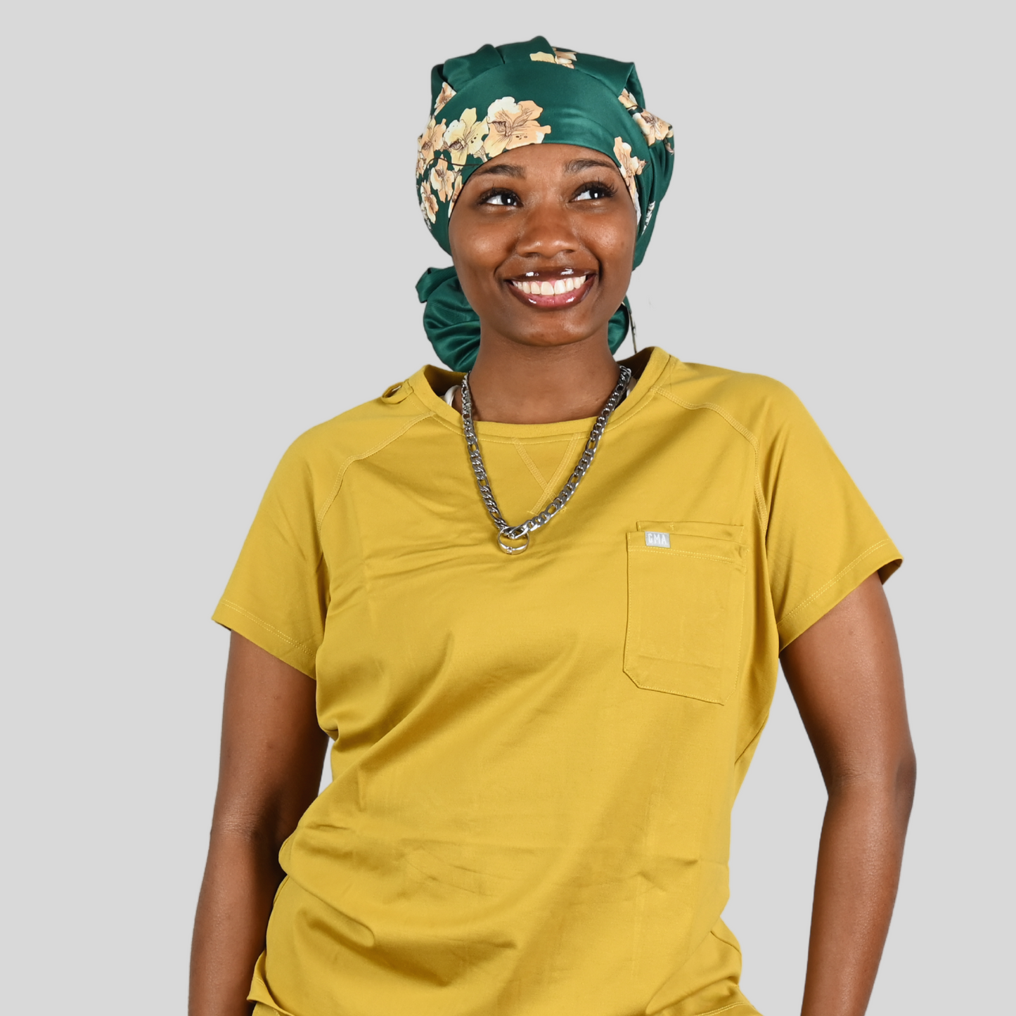 Satin Lined Ponytail Scrub Hats