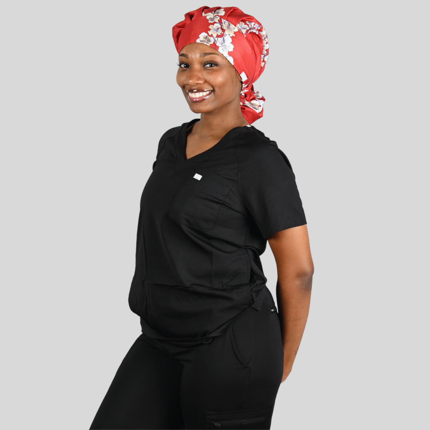 Satin Lined Ponytail Scrub Hats