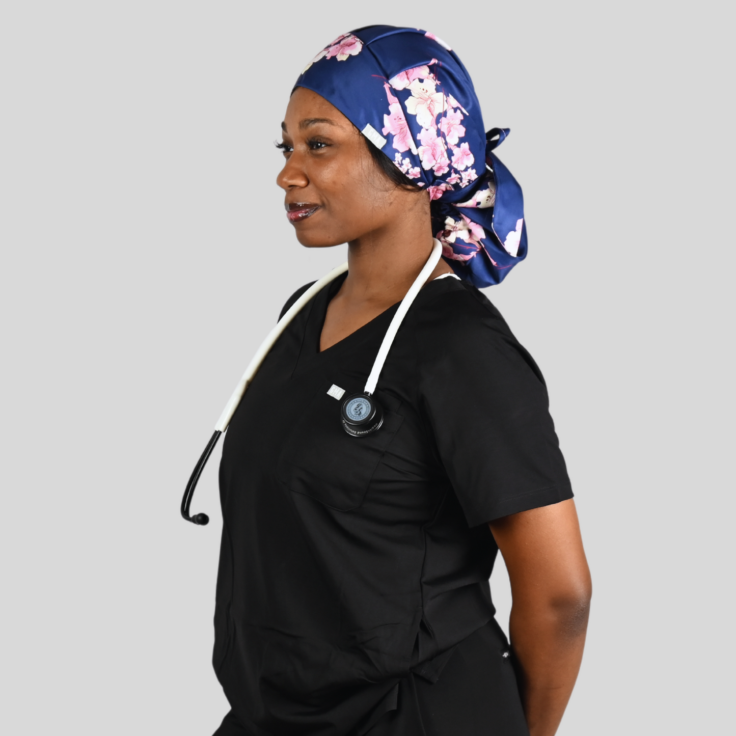 Satin Lined Ponytail Scrub Hats