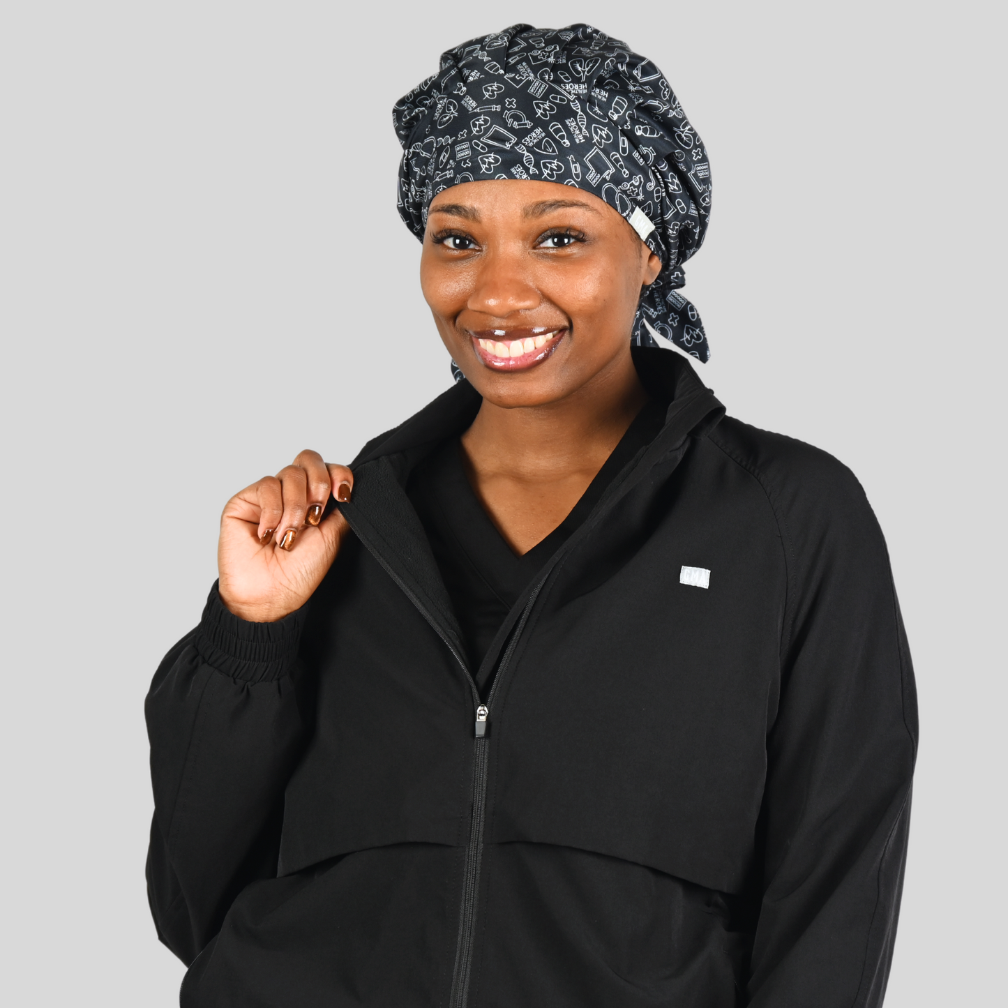 Satin Lined Ponytail Scrub Hats